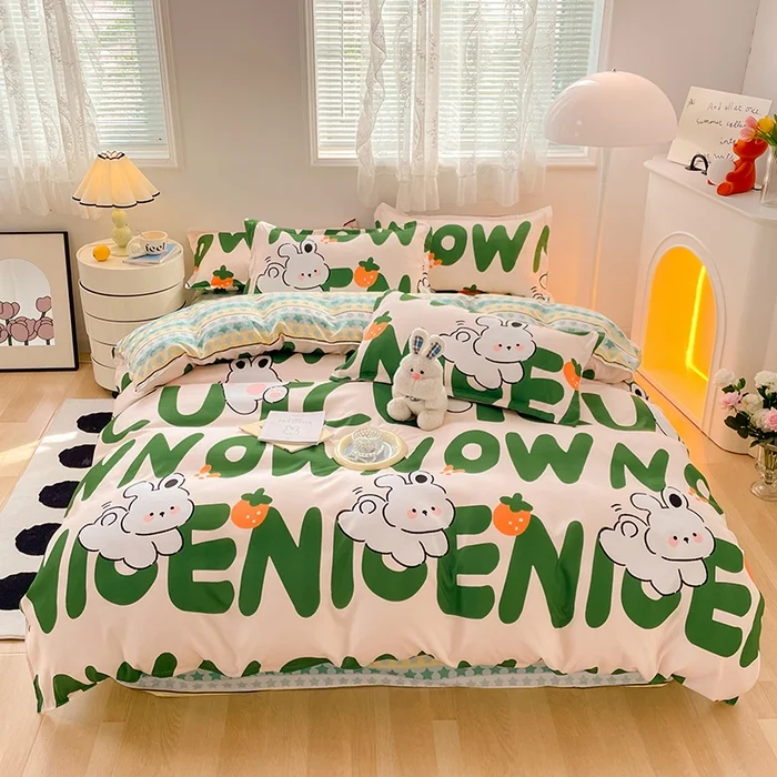 Modern Solid Floral Edge Patch Duvet Cover Set Luxury Cotton Embroidery Bedding Sets Queen King Size 4-in-1