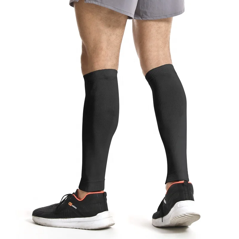 Solid Color Leg Covers Running Sports Socks Football Calf Compression Sleeves