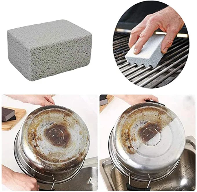 Ecological BBQ Grill Cleaning Pumice Stone De-Scaling Griddle Cleaner Grill Cleaning Brick Block