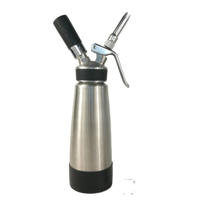 500ml 1000ml Dishwasher Safe Lightweight Durable Aluminum Professional Canister Whipped Cream Dispenser With Metal Head