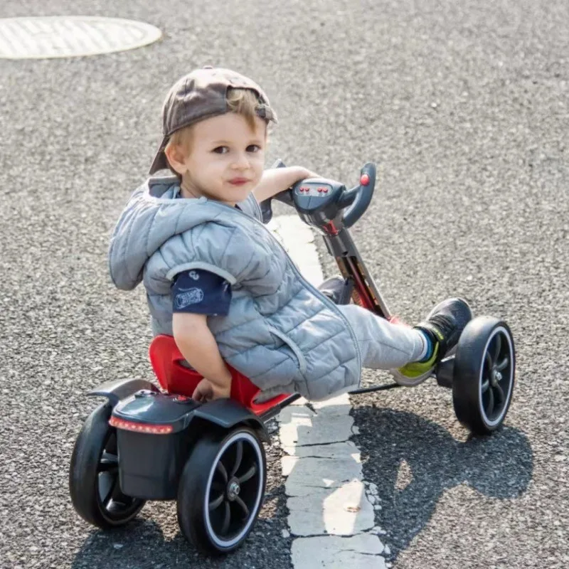 Color Light and Music Factory Hot Sale Toy Car Electric Racing Karting Cars Double Driving Big Power Pedal Karts for Adult