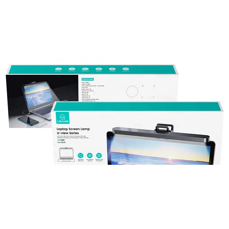 USAMS ZB236 Monitor Laptop Screen Lamp Notebook Laptop Computer Screen Clip Light USB Computer Lamp