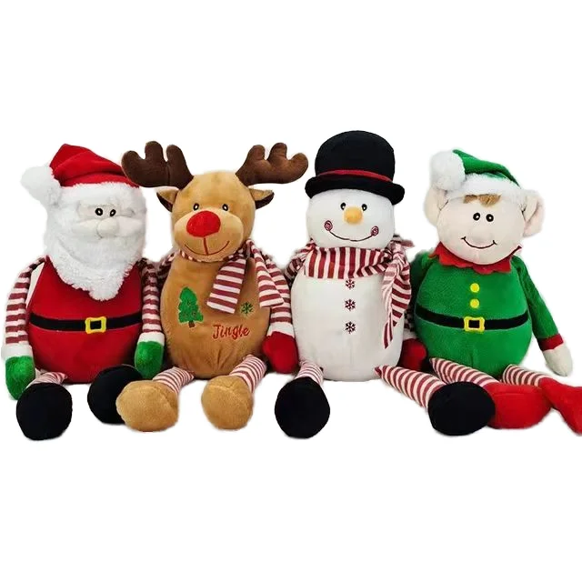 Soft Plush Rag Christmas Elf Doll Cute Stuffed Toy for Kids PP Cotton Filled Gift in OPP Bag