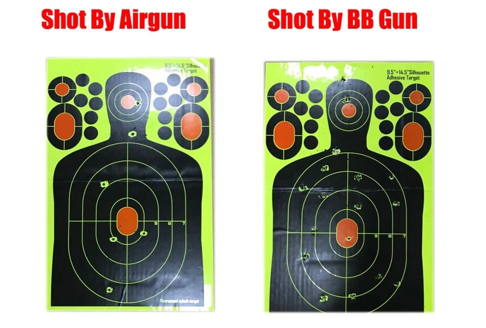 Wholesale Outdoor Practise human silhouette adhesive splatterburs targets paper sputtering Air Gun Archery shooting
