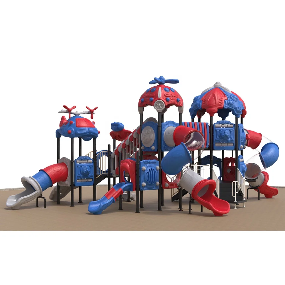 theme series big outdoor plastic park Children plastic slide swing combination indoor playground For Resort Park