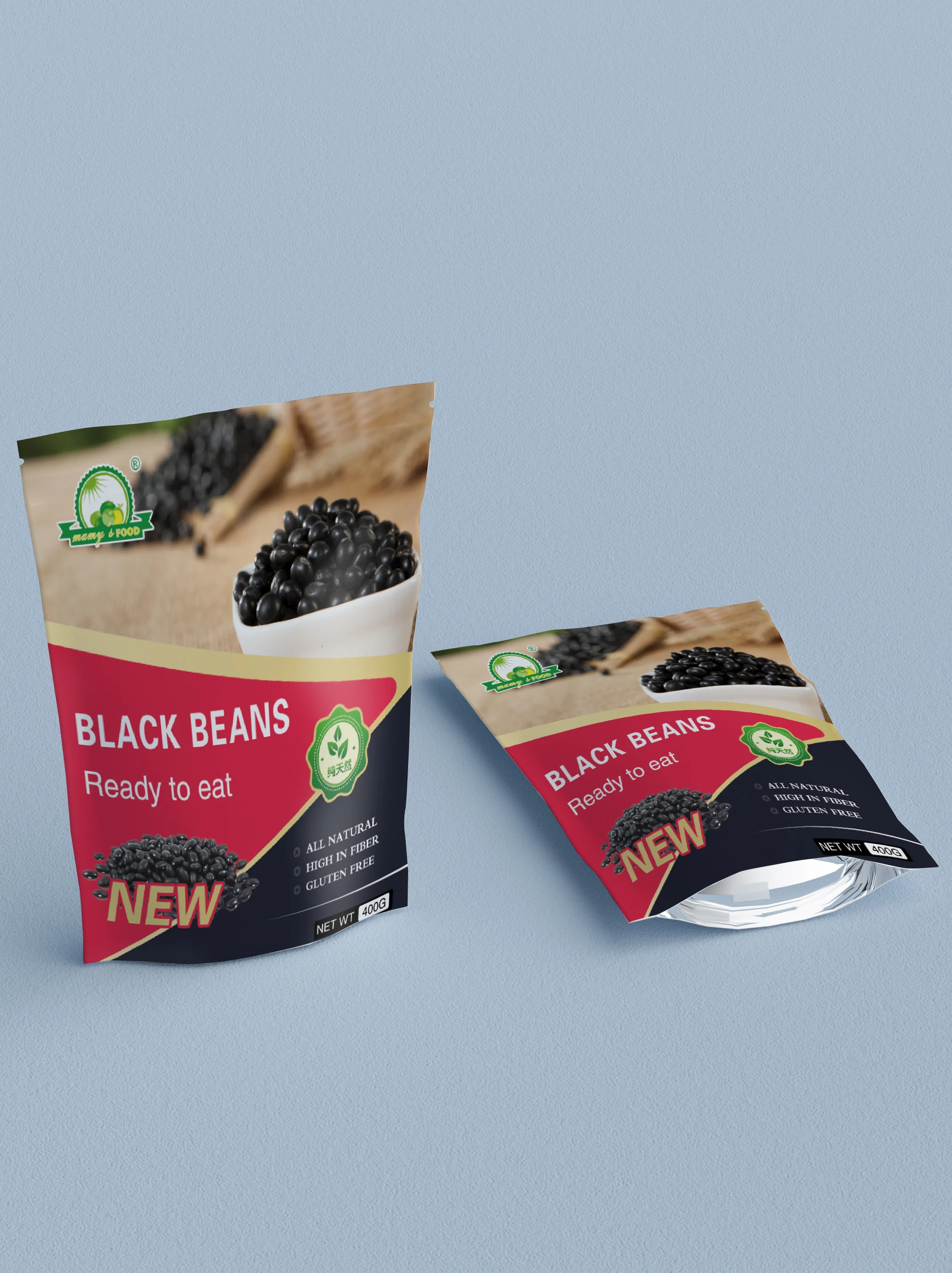 In 2024, China Factory customized 100g/50 black beans in pouch  for the new products on the market in the current season