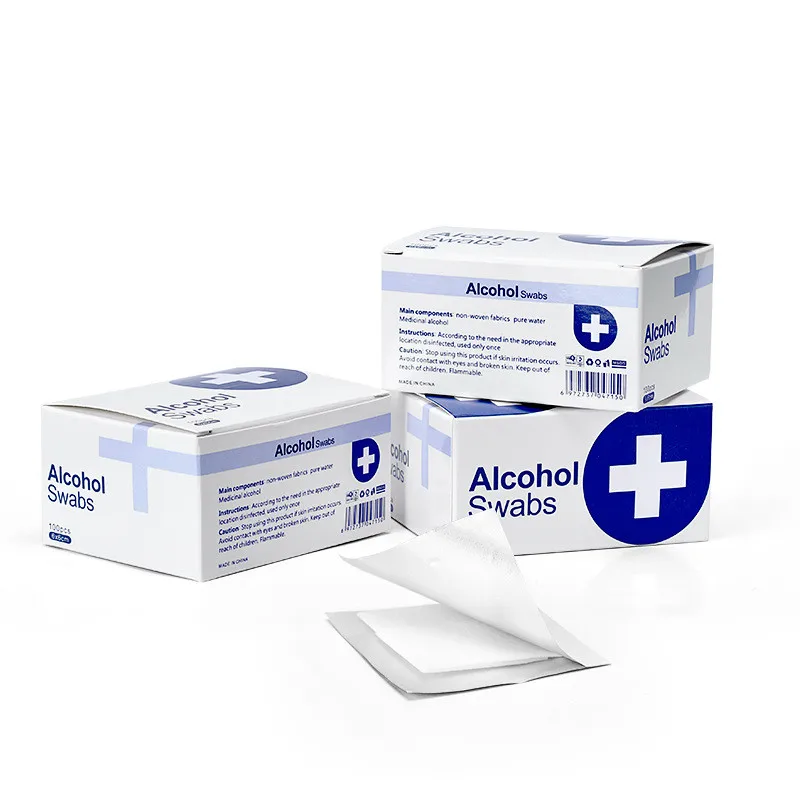 75% alcohol prep pads 3*6cm  isopropyl alcohol prep pads for hospital or household use disposable disinfection wipes