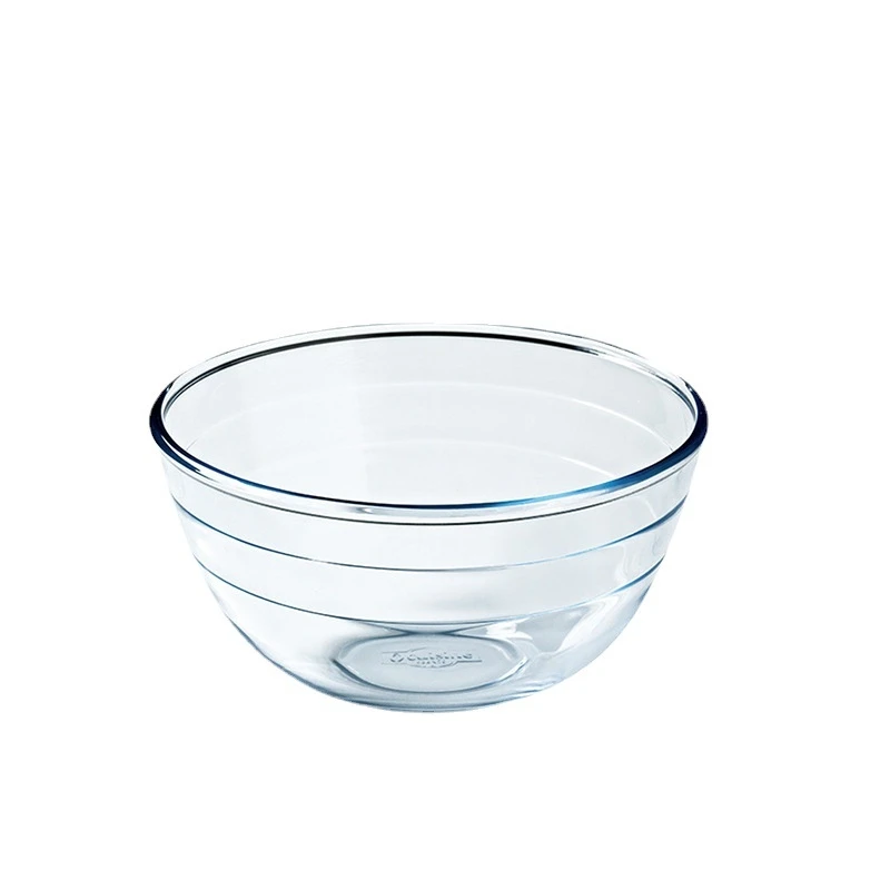 Контейнер для фруктового салата прозрачная большая стеклянная чаша свежего круглая с соответствующей пластиковой крышкой Современная праздничная