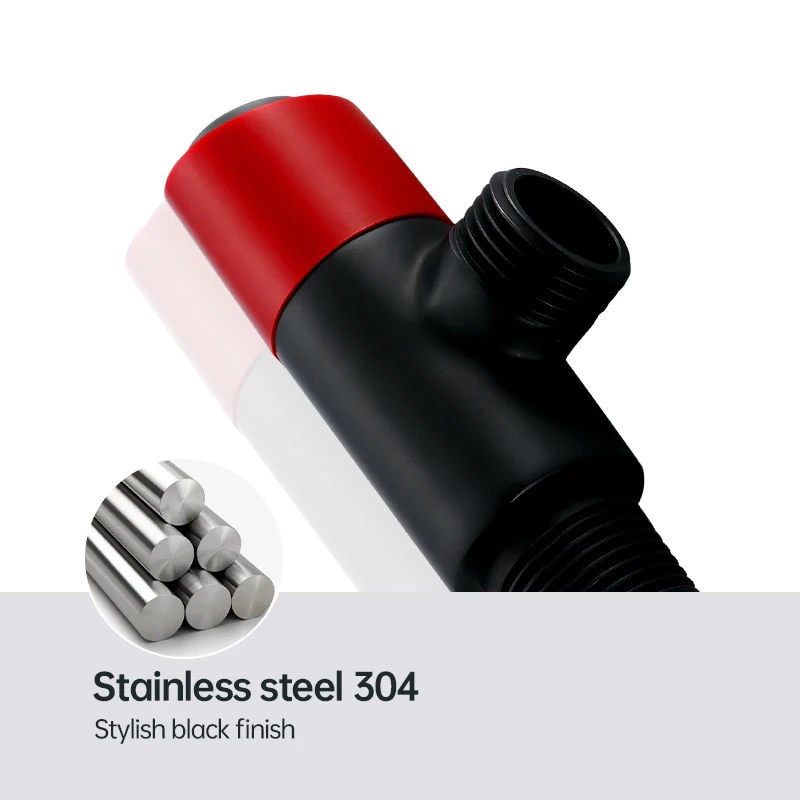 Hot Selling Push Button Hot and Cold 304 Stainless Steel Angle Cock Valve SUS 1/2