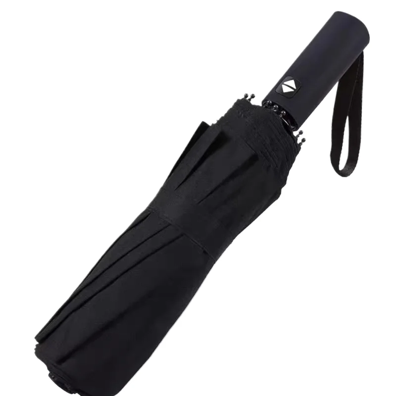 Qitu Fully Automatic Folding Umbrella Men and Women Large Double Shade Anti-UV Custom Advertisement