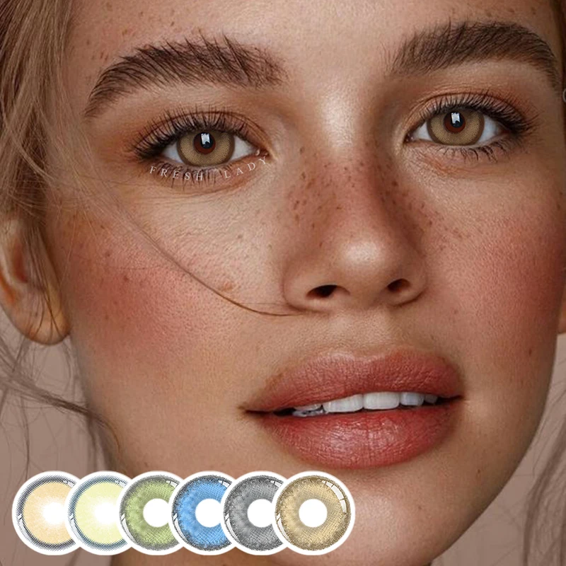 Liangguo Fresh Lady wholesale circle lentes de contacto de colores color eye contact lenses 