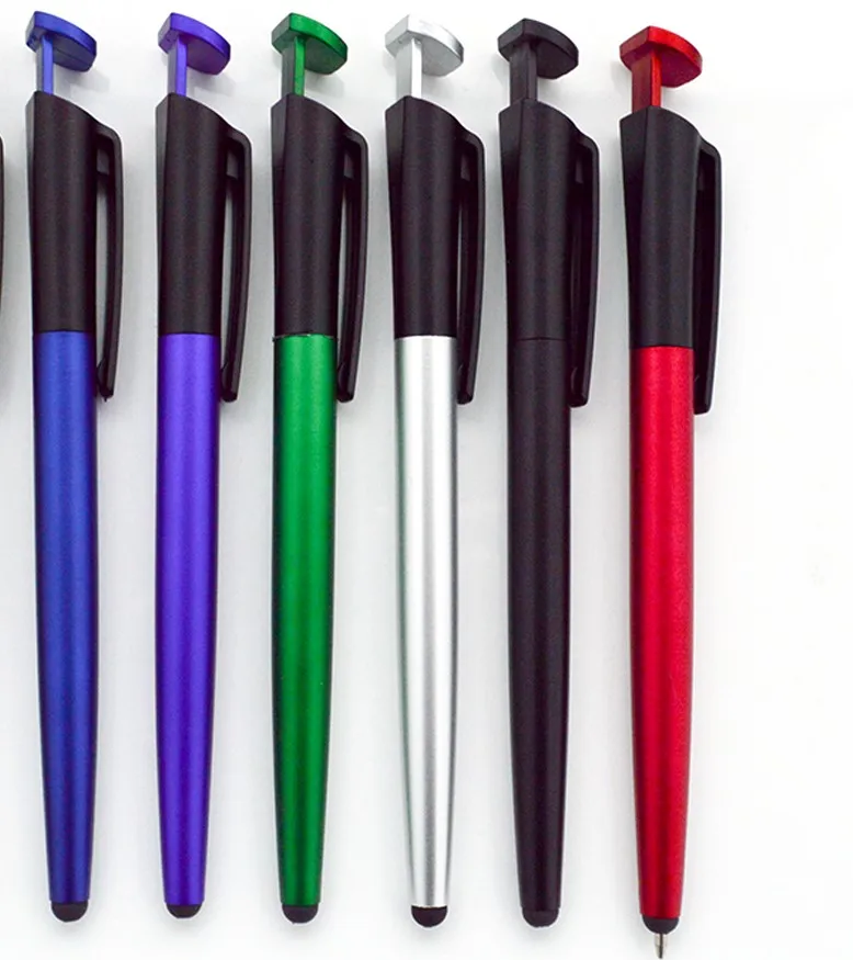 customized I-touch stylus ballpoint pens,Plastic I-clean stylus touch screen ball pen with mobile stand holder and screen eraser