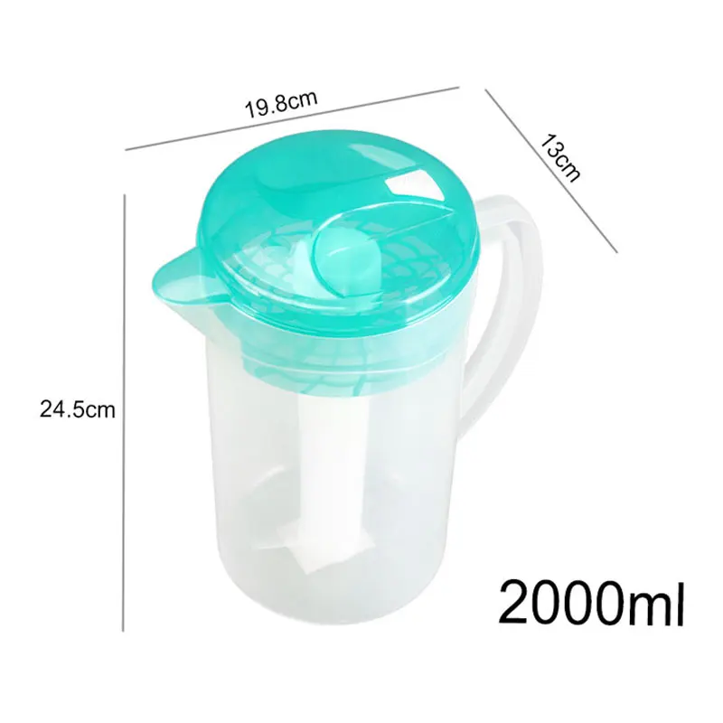 Eversmily  Wholesale Household 2L BPA Free Clear Drink Ware Plastic Kettle Cold Water Juice Bottle Pitcher Summer Products