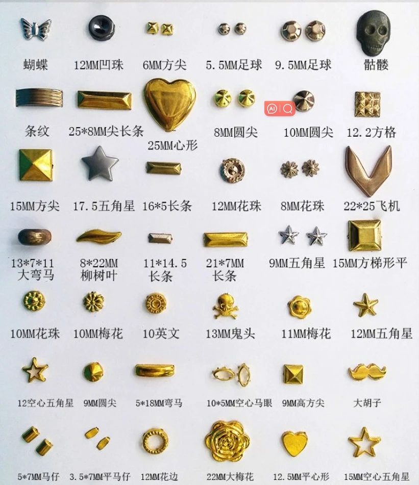 Hot sales four-claw nail riveting  four  4 prong rivet for leather shoes jacket