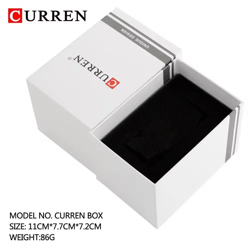 Top Brands CURREN Watch Original Watch Box Paper Packaging Luxury Gift Package Small CURREN Watch Box