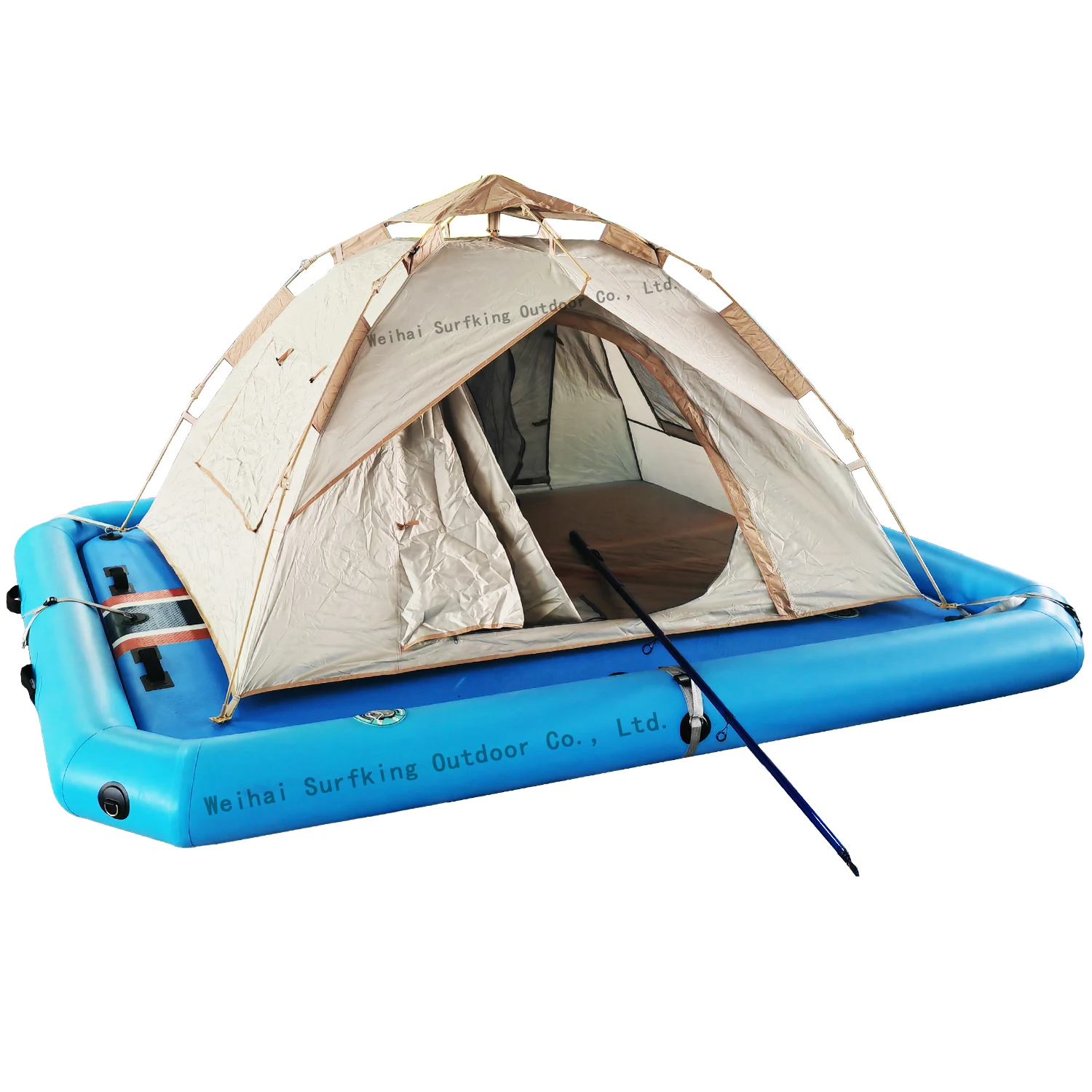 Manufacturer Wholesale Drop Stitch Dock Fishing Tent Floating Island Inflatable Water Park Floating Platform Inflatable Deck