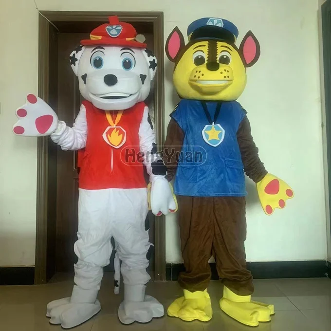 Dog Cartoon Mascot Costumes Cute Dog Mascot Lucky Marshall chase Sky Animal Cosplay Walking Mascot Carnival Dress