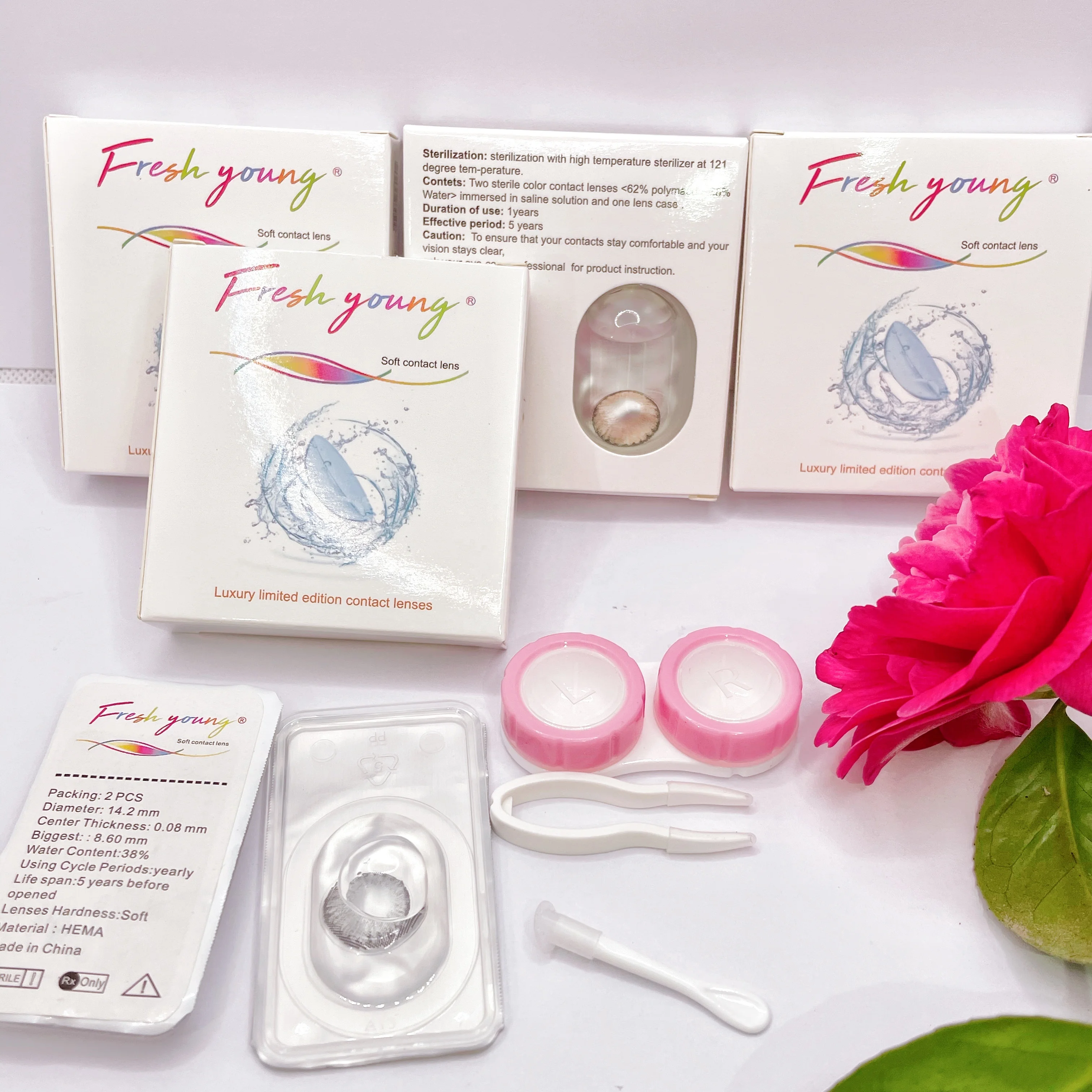 Fresh young 2022 Fashion Classic 18 Color Contact Lenses Can Be Customized Packaging Box Color Contact Lenses