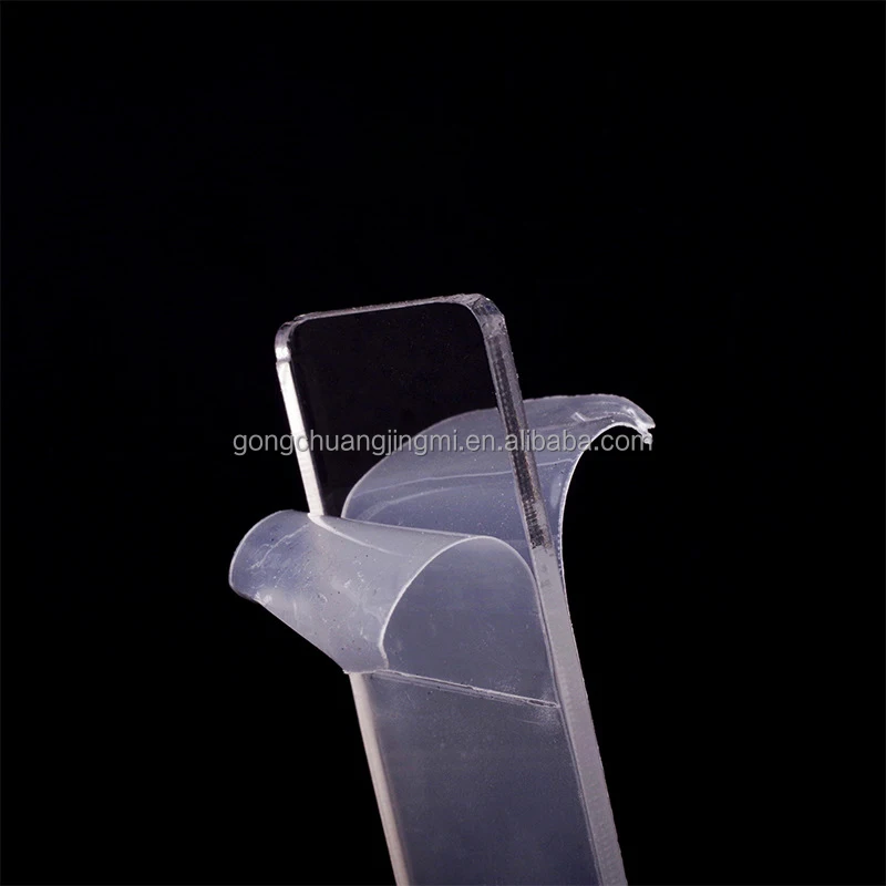 Transparent Sticky Glue Nail Display Board Strip Reusable Acrylic Gel Polish Nail Art Display Stand