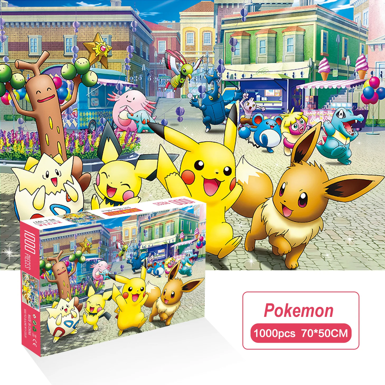 1000 шт. Pokemoned Pikachu One Pieces Demon Slayer бумажная головоломка ручной работы игрушка специальный подарок на заказ Аниме Пазлы