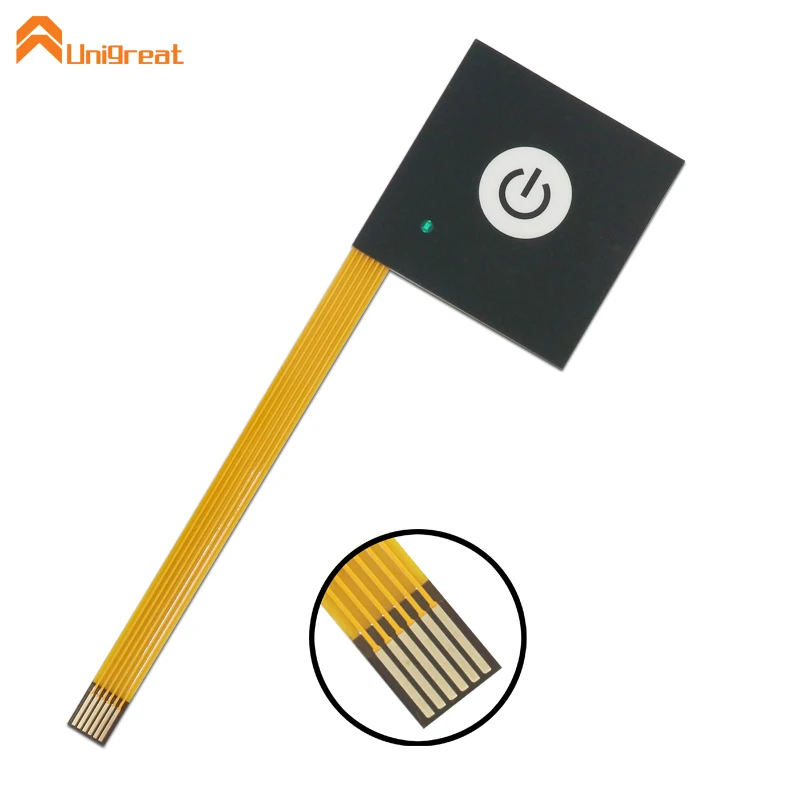 Single key hot selling membrane switch keypad with LED