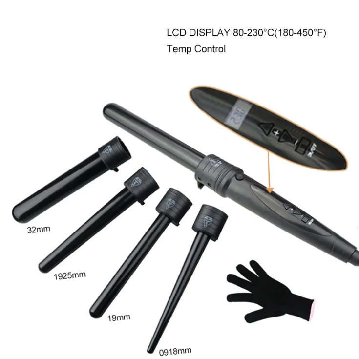 electronic hot tools ceramic cone curling iron magic hair curler salon 19mm/25mm/32mm