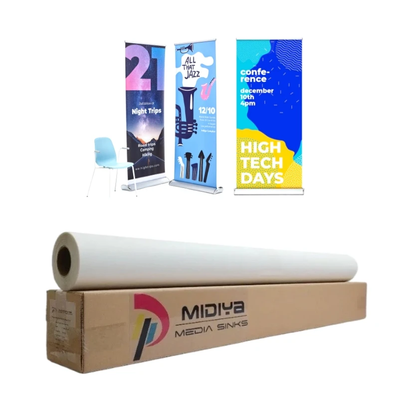 Supplier of Quality Poster Materials White PP Paper Inkjet PP Synthetic Paper Roll Eco Solvent Dye Ink