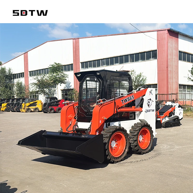 China TWS65 65HP Skid Steer Loader EPA Engine 4x4 Wheel Drive 1 Year Powerful Hydraulic Track 850kg 1200kg 1500kg 1 Ton Capacity