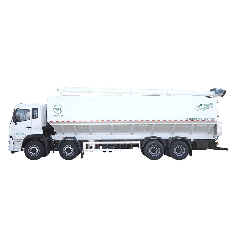 Various Good Quality Dongfeng 360 Horse Power Chicken Pig Feed Transport Truck Animal Food Truck For Sale