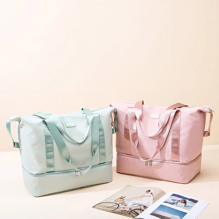 Oxford waterproof expandable luggage bags cases travel women and men custom sport folding duffle travel bag