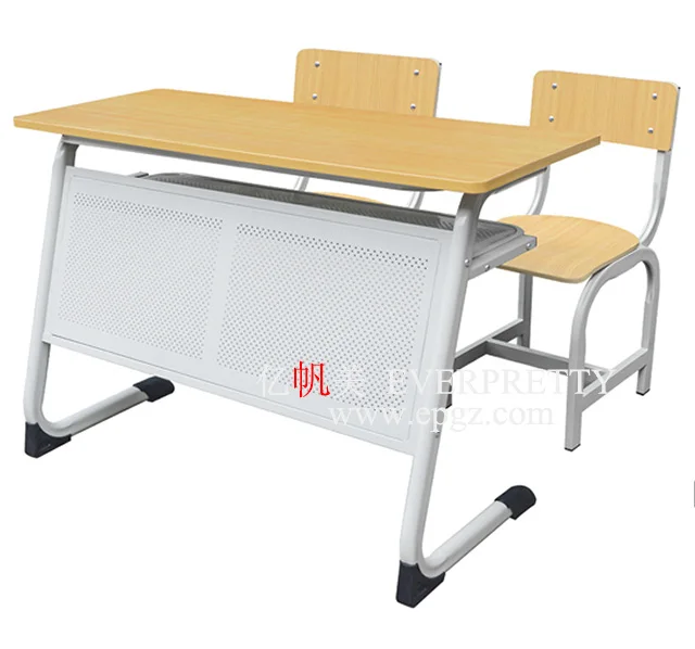 Школьная мебель для учащихся тяжелых условий эксплуатации легкий цвет прочная формованная доска двойные столы и стулья наборы продажи