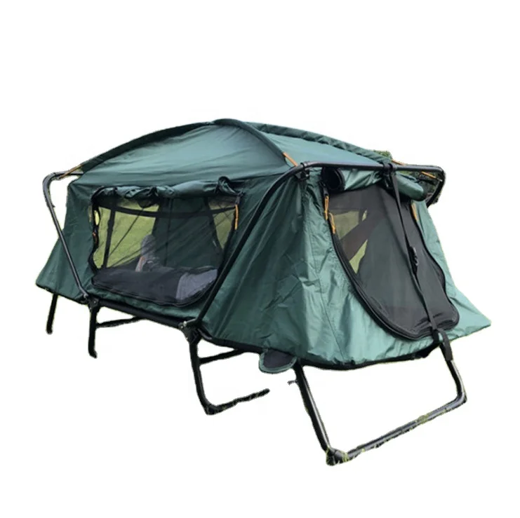 Unique Camping Tent Cot camping sleeping tent with bed Portable oxford fabric double layer tents