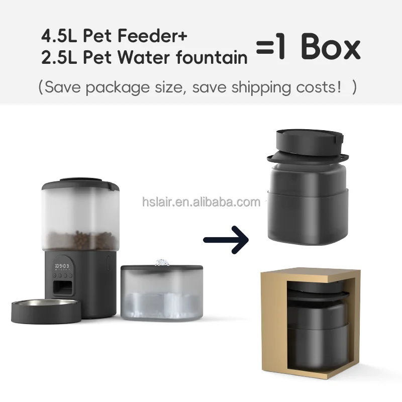 2 in 1 Smart Food and Water Feeder Camera Intelligent Electric Dog Cat Fountain Dispenser Wifi Automatic Pet