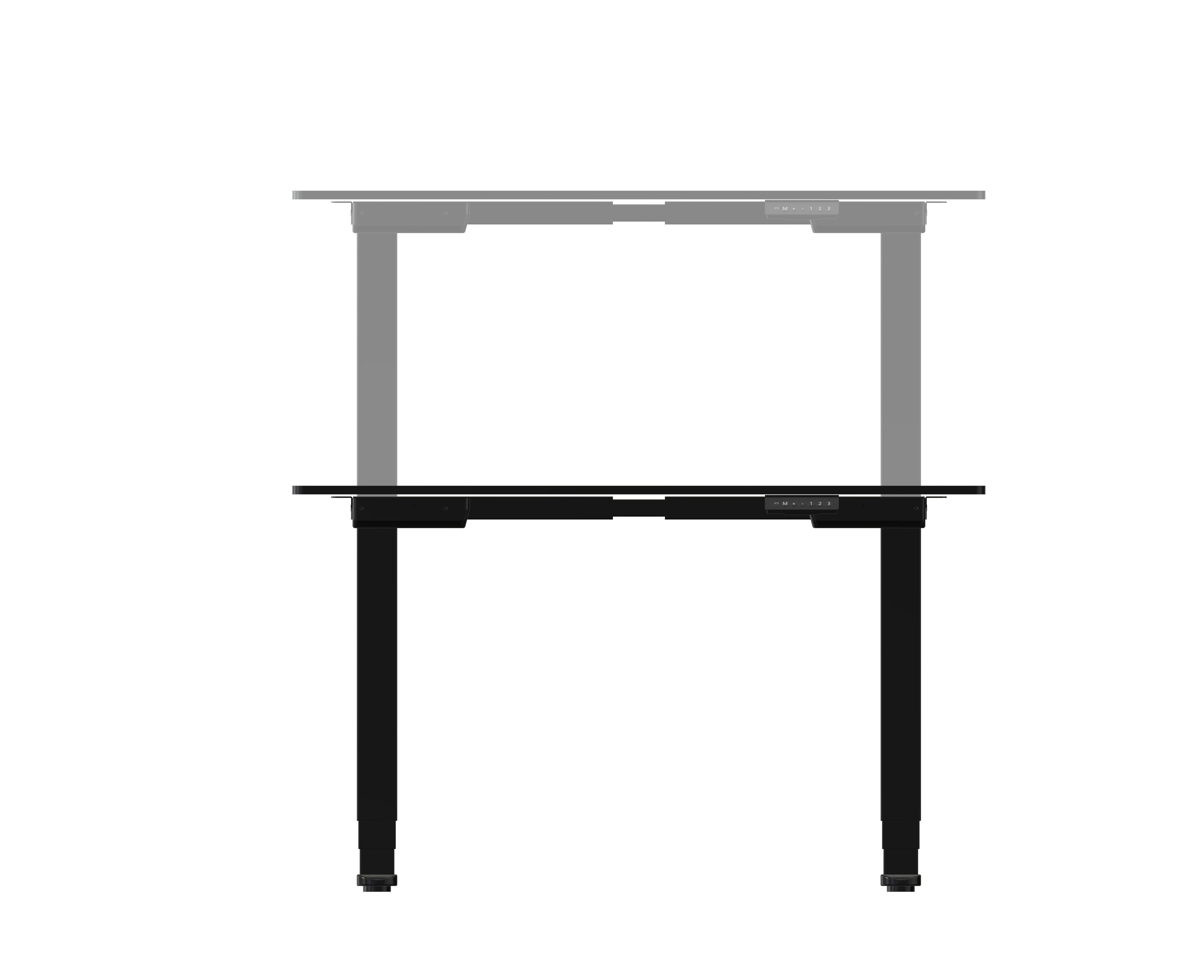 V-mounts commercial dual motors sit-stand desk for home with reversed square column VM-JSD2-01-D