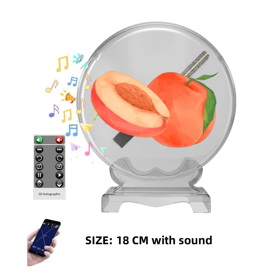 Desk top 18cm New portable 3d holographic fan Nice mini 3d hologram fan display Mobile App control hologram projector in case