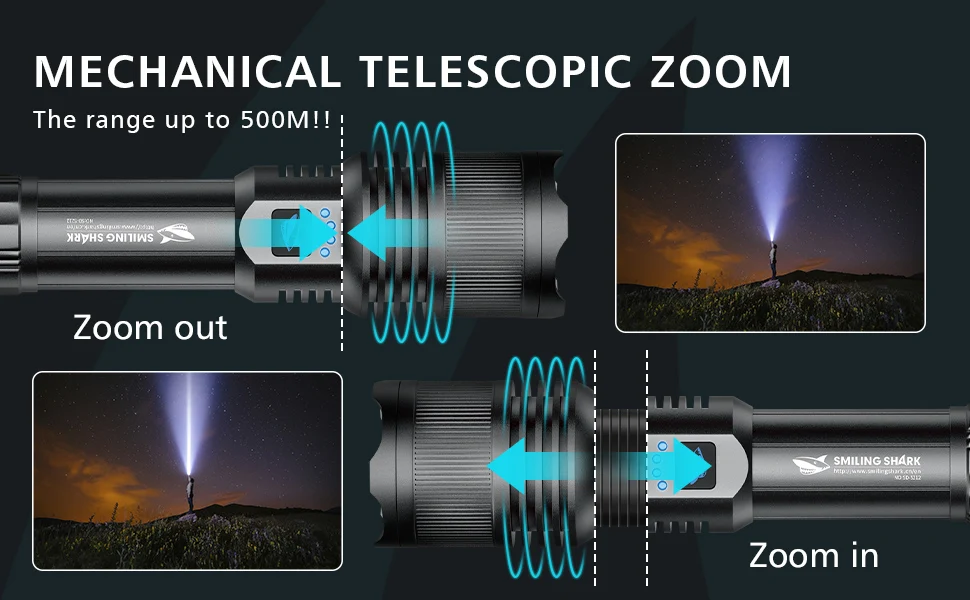 Custom White Power Brightest Laser Beam LED Ultra Long Range Flashlight AAA Lumen Tactics Spotlight