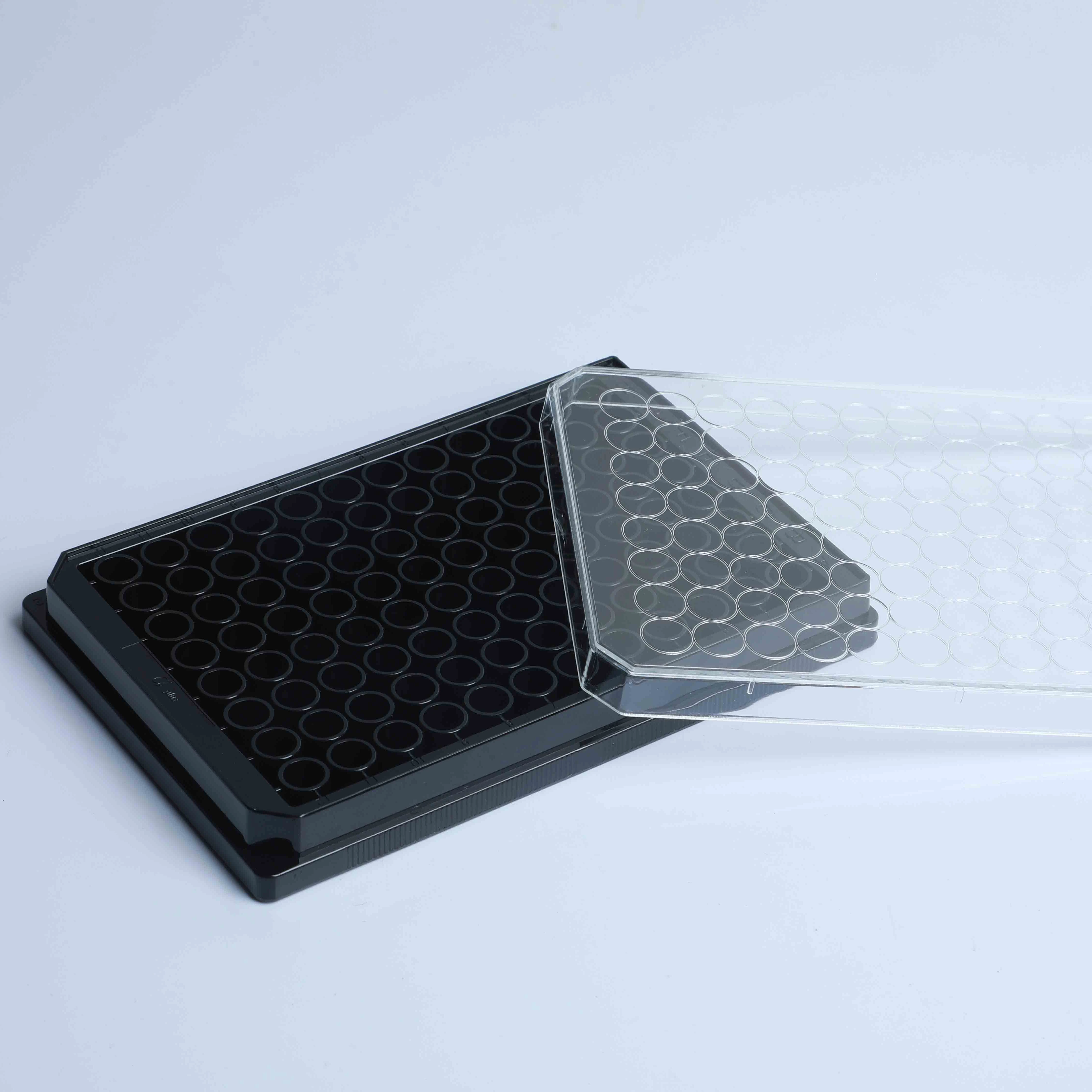 Alpha Plus tissue culture product disposable high binding flat bottom 96 well polystyrene black cell Elisa plates