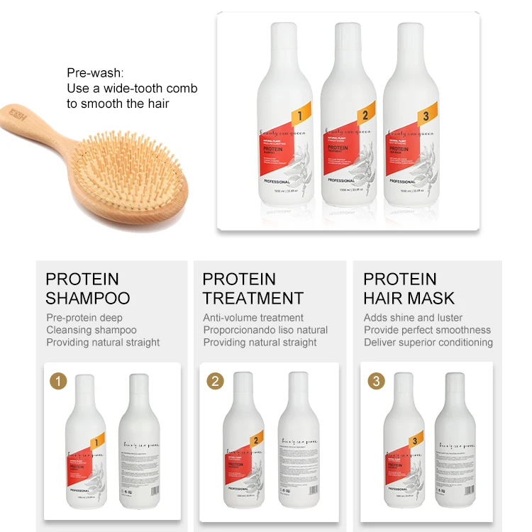 New Arrival Organic Pure Protein Hair Straightening Private Label Keratin Hair Treatment Shampoo And Conditioner Set