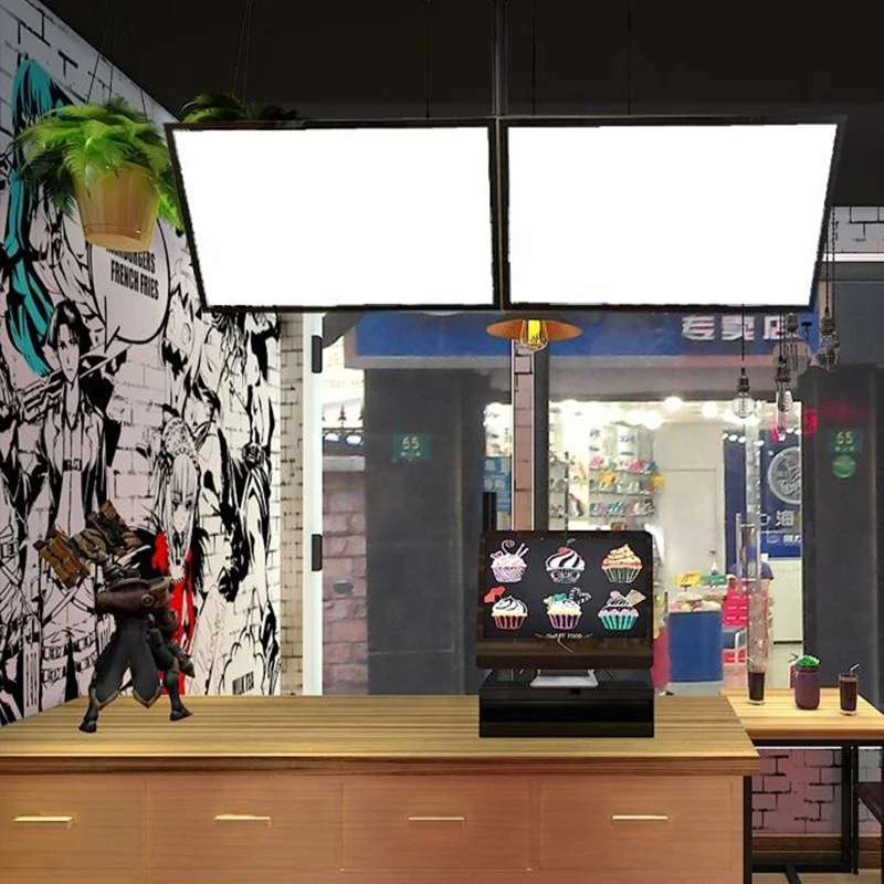 Newest A4 Custom LED Advertising Light Box Tempered Glass Photo Display Slim Thin Aluminum Poster Frame 12V Power Square