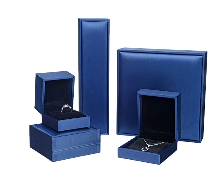 Wholesale Jewelry Box Factory Directly Custom Pu Leather Jewelry Set Box Velvet Ring Box With Logo