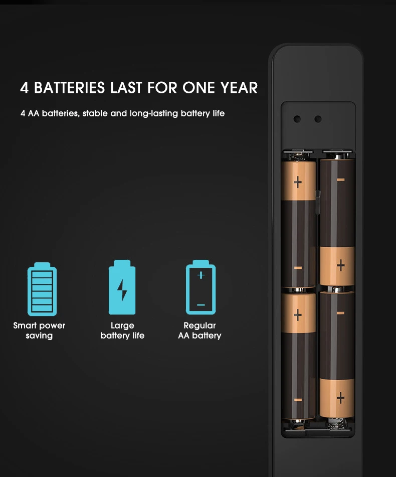 European American Style Handle Apartment Home Fingerprint Waterproof Smart Lock