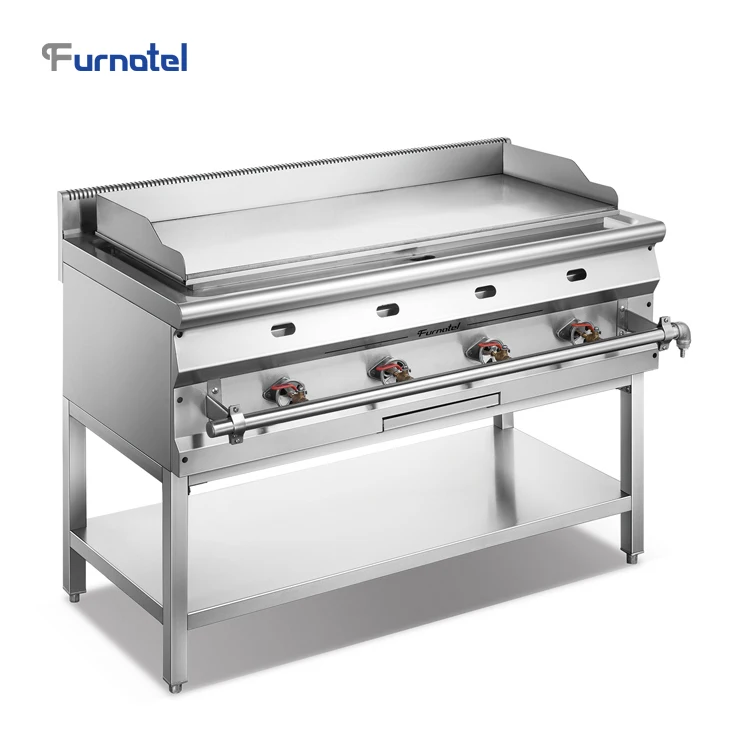 Commercial 1200mm Asian Gas Cooking Range 7-Burner Cast Iron Flat Pot Support