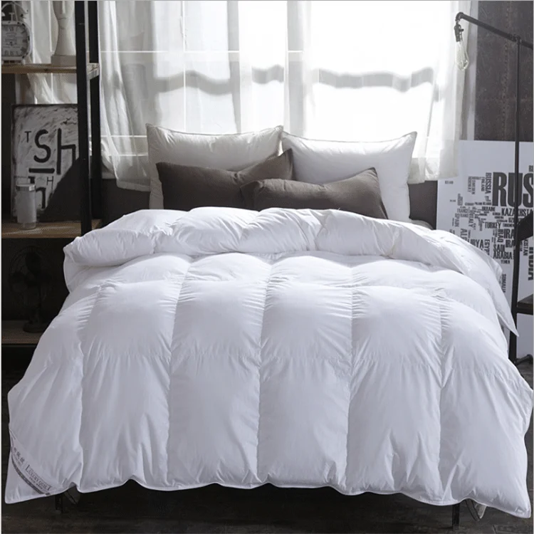 100% Cotton Machine Washable Fabric Edredom Machine Washable King White Patchwork Duvet White Goose Down Duvet