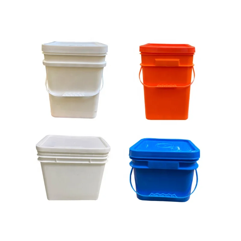 Wholesale 200ml-25L Square Plastic Buckets With Handle