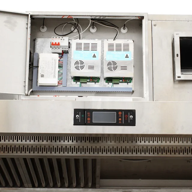 KELV Customizable Commercial Kitchen  Extractor Hood Non-smoking Stainless Steel Hood 6000M3/H for 2.0M Gas Disposal Machinery