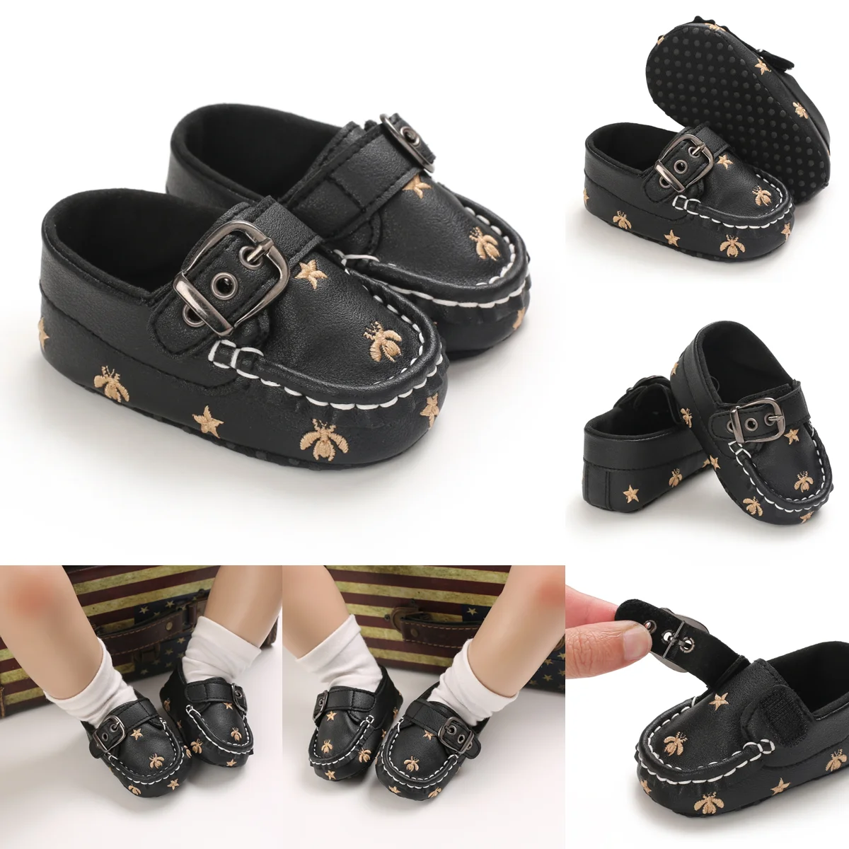 Valen Sina Newborn Fashion baby shoes for boys Mokasin baby Non-slip shoes Toddler shoes for infants