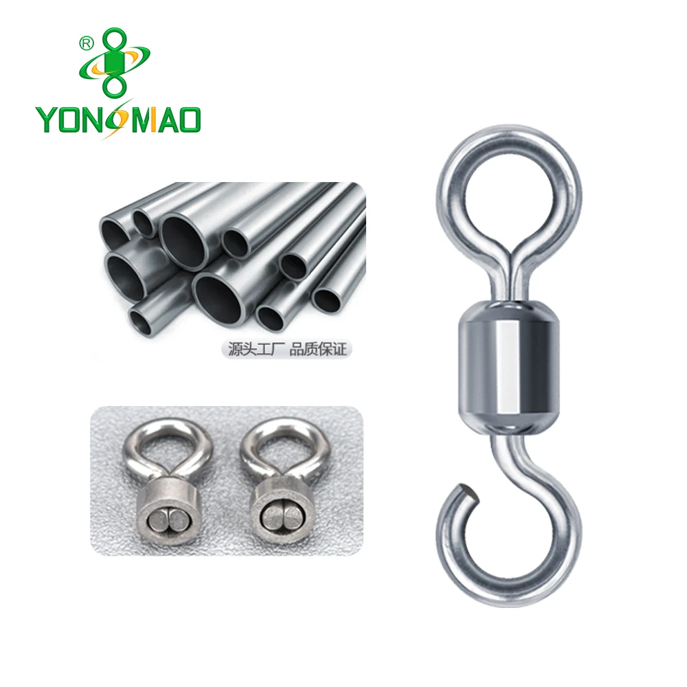 YM-1077 Stainless steel japanese swivel  fishing tackle Fishing Swivel Long body Rolling swivel
