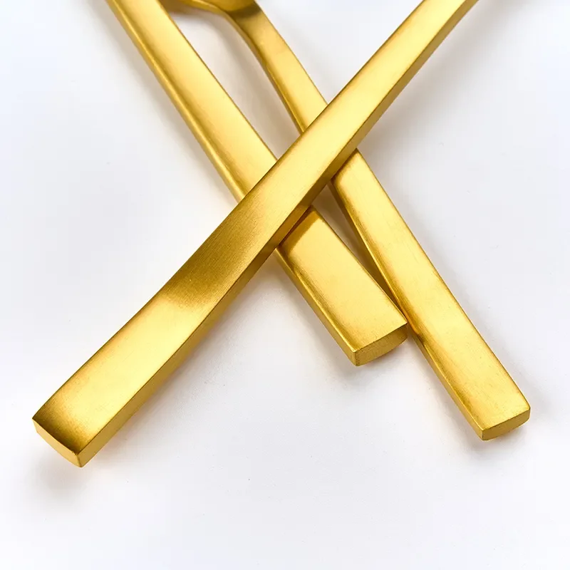 Высокое качество матовая медь из нержавеющей стали нож вилка ложка набор розового золота столовые приборы набор для свадьбы