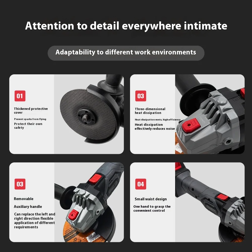 Hot selling 	mini angle grinder	brushless angle grinder	for large industrial production