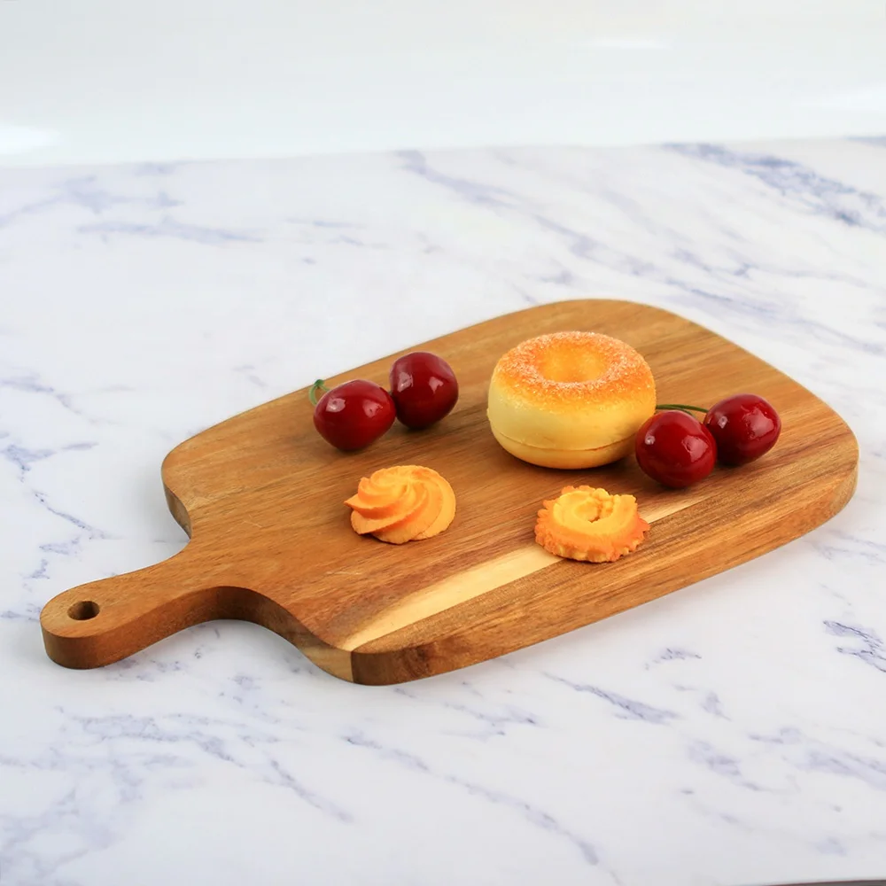 Wholesale creative wooden cutting board Japanese literary Rectangle Acacia wood bread Eco-Friendly wooden cutting board